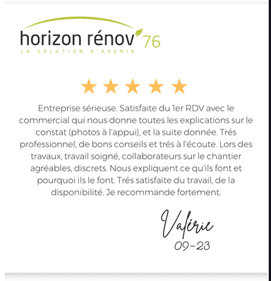 avis horizon renov 76 Valerie